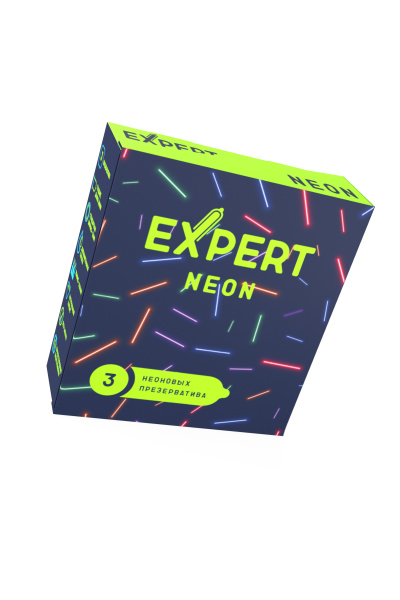 Презервативы EXPERT Neon, светящиеся, 3шт
