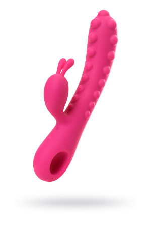 Вибратор KOKOS с клиторальным стимулятором,розовый,23 см, Ø 3,5