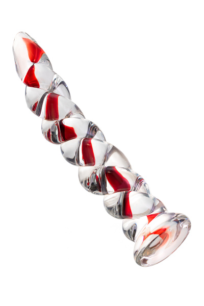 Фаллоимитатор Sexus Glass,стекло, прозрачный, 18 см
