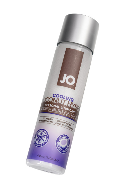 Гибридный лубрикант на основе воды и кокосового масла JO Coconut Hybrid Cooling охлаждающий, 120мл