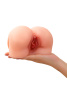 Мастурбатор реалистичный  в форме попки, с 2 любовными входами, ТPE, телесный, 1 кг (в белой коробке