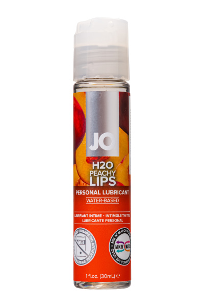 Съедобный лубрикант со вкусом персика JO H2O Peachy lips, 30 мл