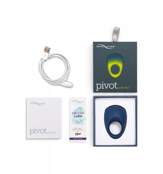 Кольцо эрекционное WE-VIBE Pivot синий ,силикон,7,1 см.