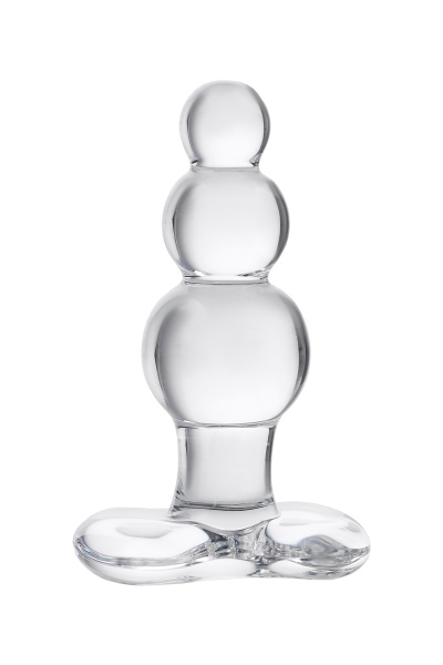 Анальная втулка Sexus Glass,стекло, прозрачная, 10 см, Ø 4