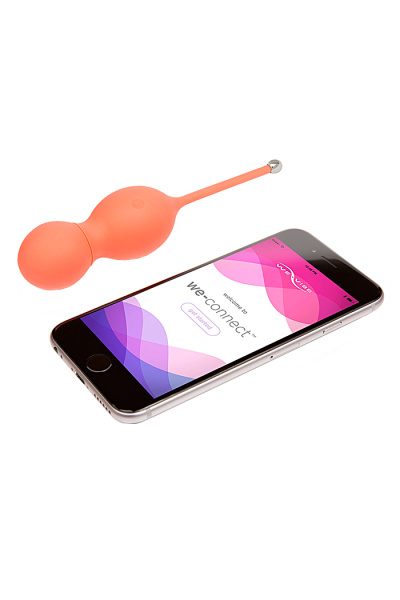 Вагинальные шарики WE-VIBE Bloom-тренажёр кегеля оранжевый,силикон,9 см.