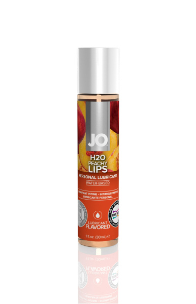 Съедобный лубрикант со вкусом персика JO H2O Peachy lips, 30 мл